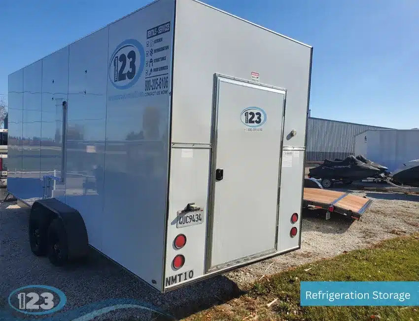 Refrigerated container rental for disaster response and recovery efforts
