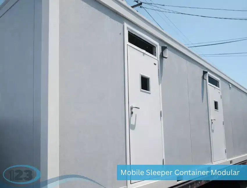 Workforce housing unit offering temporary deployment accommodations with secure sleeping areas, climate control, and durable modular construction.