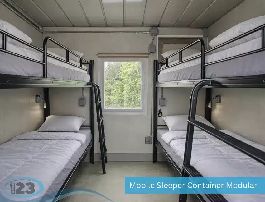 Temporary workforce lodging container rental offering comfortable sleeping spaces, climate-controlled interiors, and durable construction for project crews.